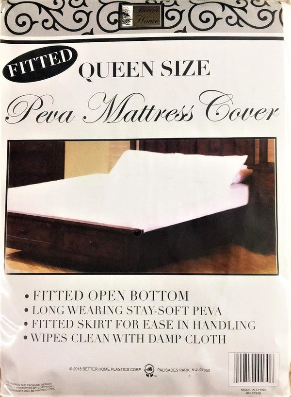 Better Home PEVA Waterproof Fitted Mattress Cover Protector, Dust Free Bed Sheet (Queen Size)