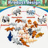 21 3D Set Pcs Mini Printed Animal Statues - Movable Joints Realistic Collectible Figurines for Adults, Home Office Desk