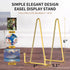 3 Pack 6 Inch Plate Stands for Display, Gold Metal Frame Easel Holder for Pictures, Books, Plates