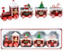 Yulejo Christmas Train Painted Wooden Christmas Decoration Mini Christmas Tree Train Christmas