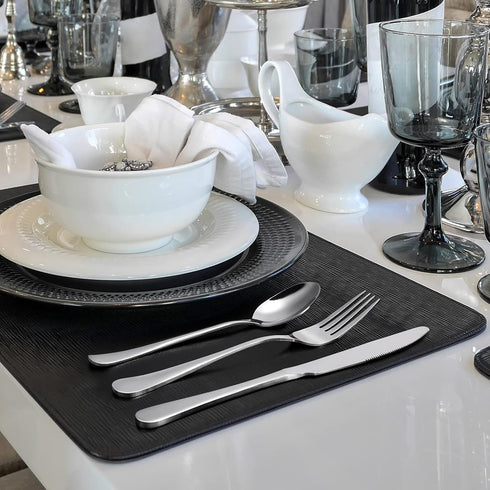 Hiware 24-piece Silverware Set, Food Grade Stainless Steel Forks and Spoons, Mirror Polished Flatware for Home,