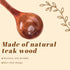 3PCS Wooden Ladle Spoon Set by HANSGO, Non-Stick Natural Teak Wood Kitchen Utensils for Cooking, Stirring, Serving
