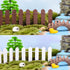 Woohome 35 Inch Miniature Fairy Garden Fence, 4 PCS DIY Wood Picket Fence Ornament for Garden