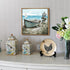 Framed Beach Décor Canvas Picture - Coastal Ocean Artwork with Sea Bird Boat for Bathroom Bedroom Living Room