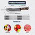 ROCOCO Butcher Knife, Hand Forged 7" Sharp Full Tang Kitchen Meat Cleaver for Home and Outdoor Cooking