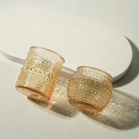 36 Packs 2x2.5inchs Votive Candle Holders for Valentine's Day, Gold Tea Light Candle Holders Glass, Votives Candle