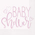 Pink Hearts "Baby Shower" Luncheon Napkins, Pack of 16, Adorable & Elegant Design for Memorable Celebrations