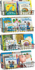 X-cosrack 4-Pack Wall Mounted Metal Kids Bookshelf, Floating Book Shelves for Kids Nursery