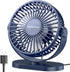 SWEETFULL USB Desk Fan, Small Quiet 3 Speeds Mini Portable Fan, 5 Inch 360° Rotation for Office Desktop (Blue)