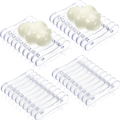 CHENGU Plastic Bar Soap Holder Soap Saver Tray Bar Dish Self Draining Dishes