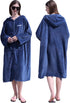 Hiturbo Surf Poncho Zipper Towel Hoodie: Oversized Hooded Wetsuit Changing Robe with