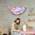 Stuffed Animals Net or Hammock, Kids Toy Storage Organizer with LED Light, Pack of 1