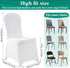 3PCS 3PCS MAQIHAN Chair Covers - Folding Chair Covers Spandex Stretch White Seat Covers for Wedding, Banquet, Party
