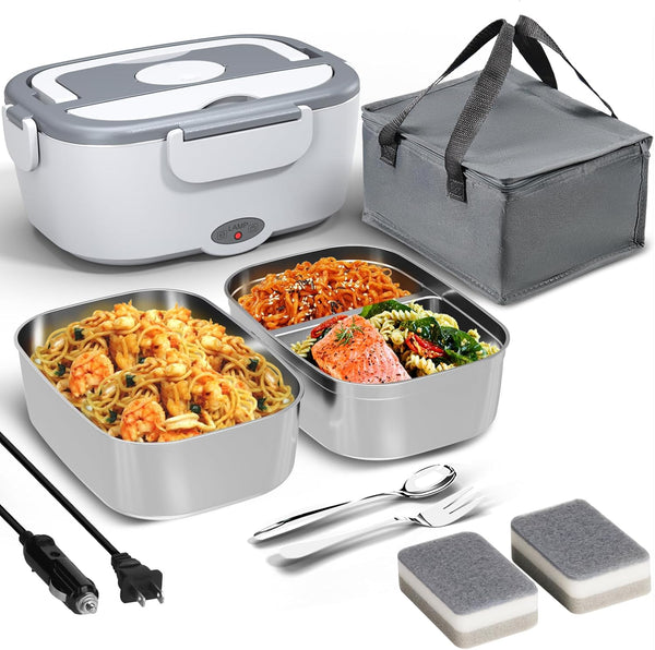 Sitlais Heated Lunch Box for Men&Women - 80W Electric Lunch Box for