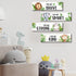 UBLURO 4-Piece Set Jungle Animals Wall Art - Motivational Decor
