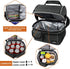 OPUX Lunch Box for Men, Insulated Lunch Bag, Dual Compartment Lunchbox for Work, Leakproof, Dark Gray