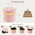 Room13x13x12.4(Pink,1pcs) xuperbonus Small Ottoman with Storage,Folding Round Ottoman with Gold Trim,Velvet Storage