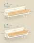 4 Pack, 2 2 UKCS062WD01 SONGMICS Magnetic Spice Rack for Refrigerator, Large and Small Kitchen Magnetic Shelves