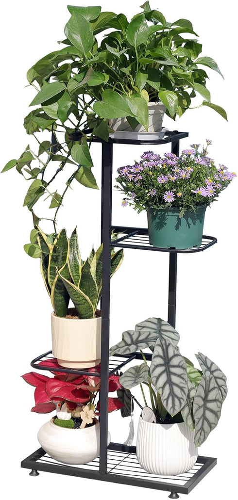Phyluckny Plant Stand Indoor Outdoor, Corner Metal Plant Stands, Heavy Duty Tall Planter