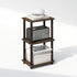 2-Tier Furinno Turn-N-Tube Side Table, End Table with Open Shelf, Easy Assembly Night Stand, Bedside Table with Round