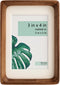 Moudra Handcrafted Solid Wood Picture Frame with Mat for Wall or Tabletop Display,