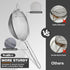 Walfos 6.3 Inch Fine Mesh Strainer, Premium Stainless Steel Sieve for Kitchen Use with Handle