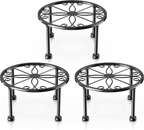 Garden Gifts Plant Lovers Gifts 3 Packs Black Metal Plant Stand with