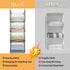 X-cosrack 4 Tier Closet Hanging Organizer, Clothes Shelves with 5 S Hooks, Wire Storage Bins for Clothing Accessories