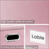 PRANDOM Large Collapsible Storage Box with Lid - 1-Pack Pink Leather Fabric Foldable Organizer Container for Home,