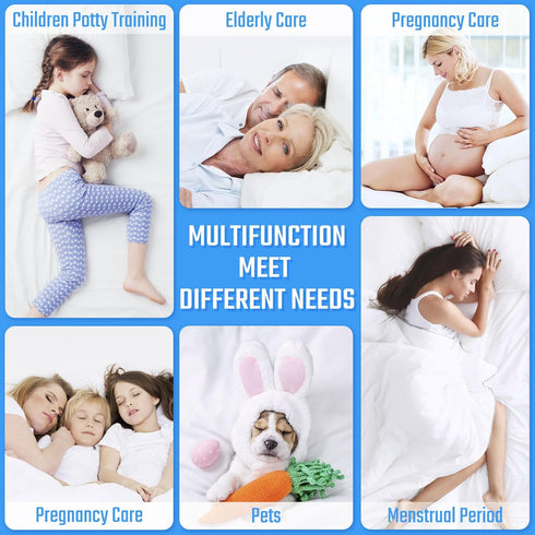 54" 75" FGZ Full Size Mattress Protector Waterproof White Noiseless Cotton Terry Washable Mattress Cover for Kids