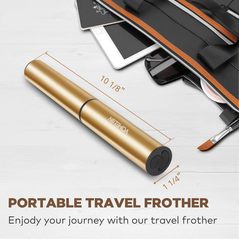 VOMELON Handheld,2-Speed 2 Rechargeable Electric Milk Frother Travel Frother with Tube Case, Milk Foamer Coffee Frother