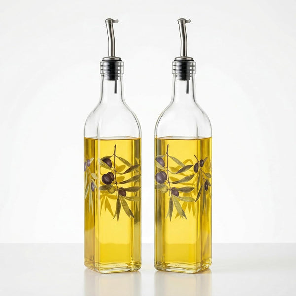 TZSSP Olive Oil and Vinegar Dispenser Glass Dispenser Bottles Set Cooking Oil
