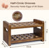 Uibyriy Countertop, 2-Tier 36 Countertop Egg Holder Wooden Egg Holder for Eggs, Wooden with Carry Handle for Chicken