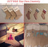 DECORA Natural Jute Burlap Christmas Stocking for Gifts, Handmade Projects, Set of 6 for Fireplace Hanging