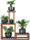 Wood Plant Stand Indoor Outdoor 4 Tiers Plant Rack Corner Planter Shelf