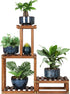 Wood Plant Stand Indoor Outdoor 4 Tiers Plant Rack Corner Planter Shelf