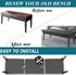HFCNMY Elegant Black Stretch Velvet Dining Bench Slipcover - Washable & Soft