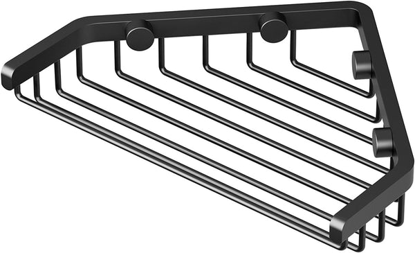 Gatco 1495MX Shower Basket, 7 Inch, Matte Black | Wall Mounted Stainless