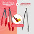StarPack Premium Silicone Kitchen Tongs Set of 2 (9-Inch & 12-Inch) - Stainless Steel with Non-Stick Silicone Tips, High Heat Resistant to 480°F, For Cooking, Serving, Grill, BBQ & Salad (Cherry Red) by StarPack Home