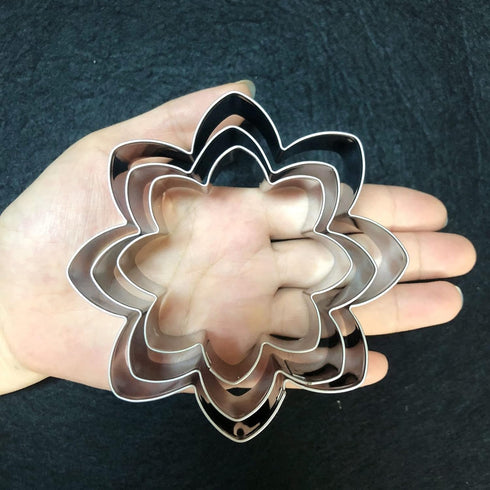 Sunflower Cookie Cutter Set - 3 Piece (3.8", 3.1", 2.6") for You Are My Sunshine Baby Shower Birthday Decorations