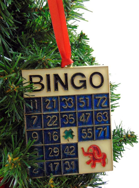 Bingo Ornament Christmas Tree Decoration, Keepsake Acrylic Game Card Holiday Home Decor