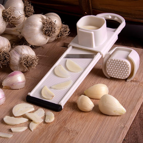 Hutzler White Garlic Slicer / Shredder | Mini-Mandoline Tool