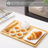 WEBACOO 15x10 Bamboo Tray with Handles - Lightweight Serving Tray for Breakfast in Bed, Coffee Table, BBQ, Kitchen