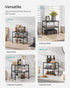 SONGMICS Spice Rack - Cabinet Shelf Organizers, Stackable and Expandable Set of 2 Metal Kitchen Counter Shelves, Ink