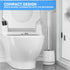 Toilet Brush and Holder with 304 Stainless Steel Handle, Space Saving Toilet Bowl Scrubber for Bathroom Cleaning (2,