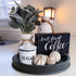Lobolighting Black Round Decorative Serving Tray, Black Decorative Tray for Coffee Table Centerpieces Modern Farmhouse