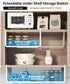 Counter 1 Pack) Expandable Under Shelf Basket Organizer, Under Shelf Storage, Hanging Baskets Under Cabinet for Pantry