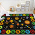 Capslpad Black Outer Space Kids Play Rug ABC Alphabet Kids Play Mat