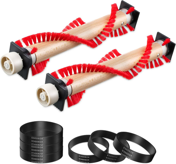 Landhoow 2 Pc Vacuum Roller Brush, 6 Pc Vacuum Belt - Replacement for XL Roller Brush, Compatible with Oreck XL