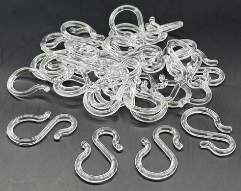 24PCS 1.7Inch Clear Plastic Punch Bowl Cup with S Hooks